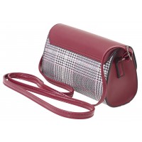 Tartan Pattern X-Body Fashion Bag with Contrast Flap & Push Lock Fasten- CLEARANCE!